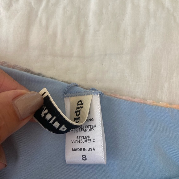 Dippin Daisys NWT never worn. tie-die velour two-piece bathing suit sz S. - Picture 9 of 13